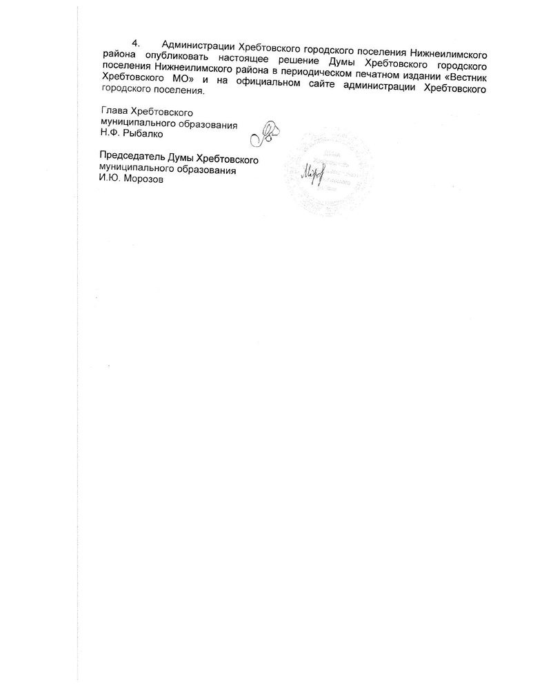 "О внесении изменений в решение думы Хребтовского городского поселения Нижнеилимского района "О бюджете Хребтовского муниципального образования на 2023 год и на плановый период 2024 и 2025 годов" от 26.12.2022 № 21" 